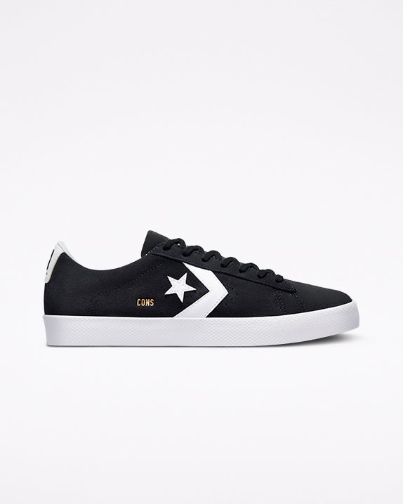 Unisex CONS Pro Leather Vulcanized Pro Low Top Black