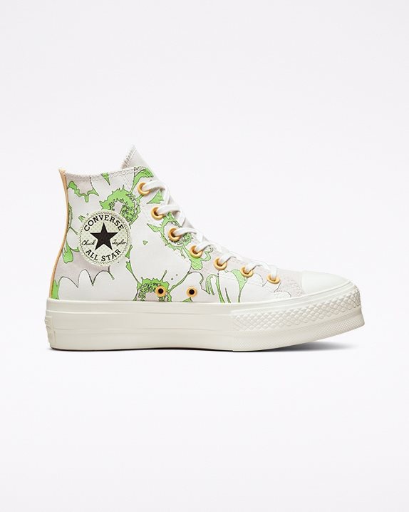 Womens Converse Chuck Taylor All Star Lift Summer Florals High Top Desert Sand