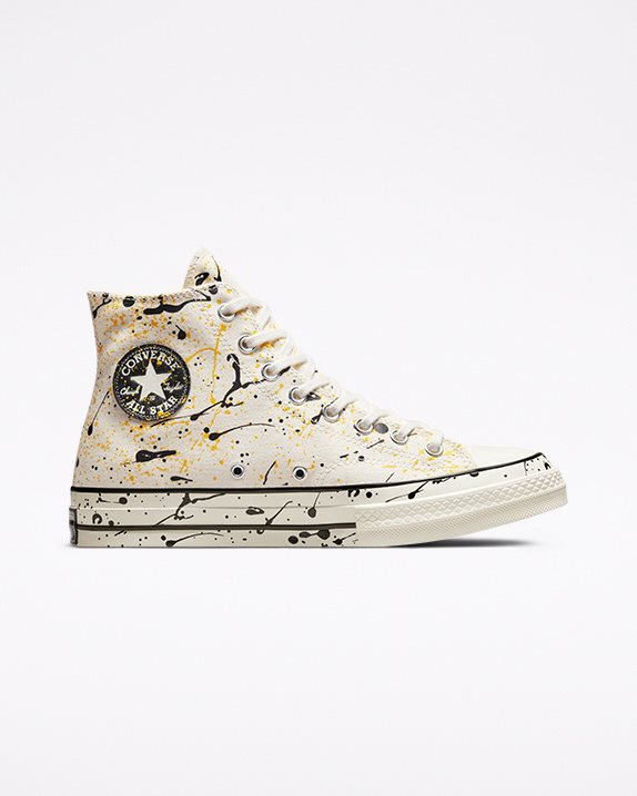 Unisex Converse Chuck 70 Paint Splatter High Top Egret