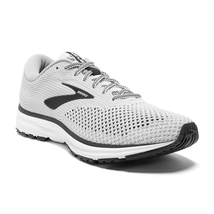 brooks Men's Revel 2 White / Grey / Black